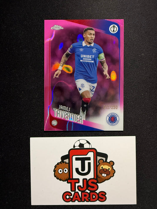 James Tavernier - Pink Lava /250 - TOPPS Chrome UCC 2025/26