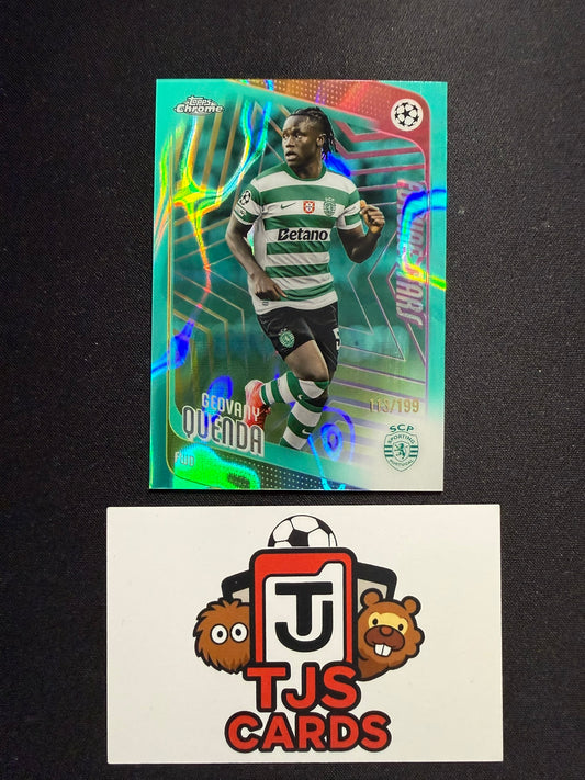 Geovany Quenda - Aqua Lava /199 - TOPPS Chrome UCC 2025/26