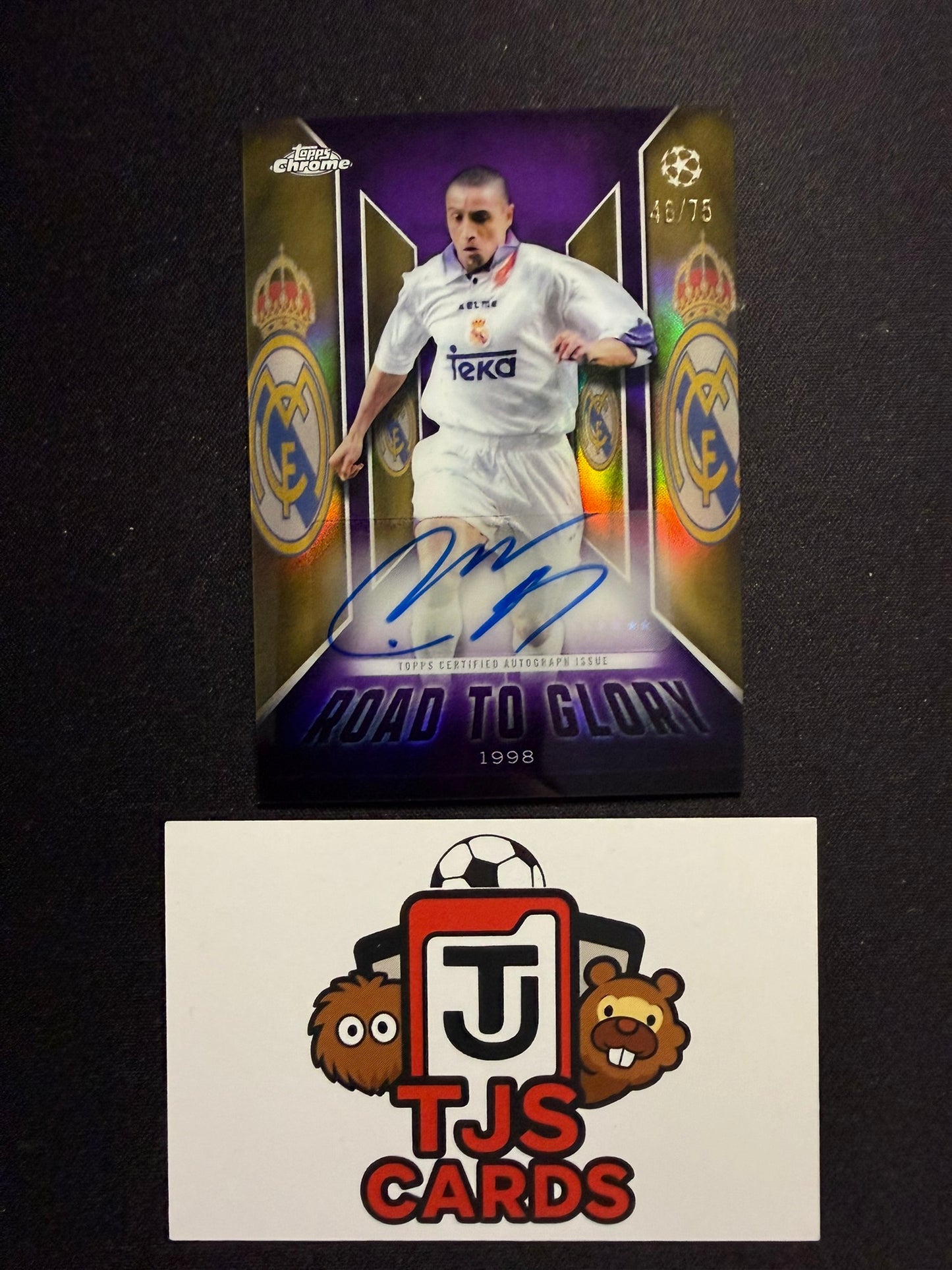 Roberto Carlos - Road To Glory Auto /75 - TOPPS Chrome UCC 2025/26