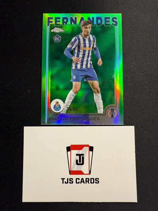 Martim Fernandes - Rookie Green /99 - TOPPS Chrome UCC 2024/25
