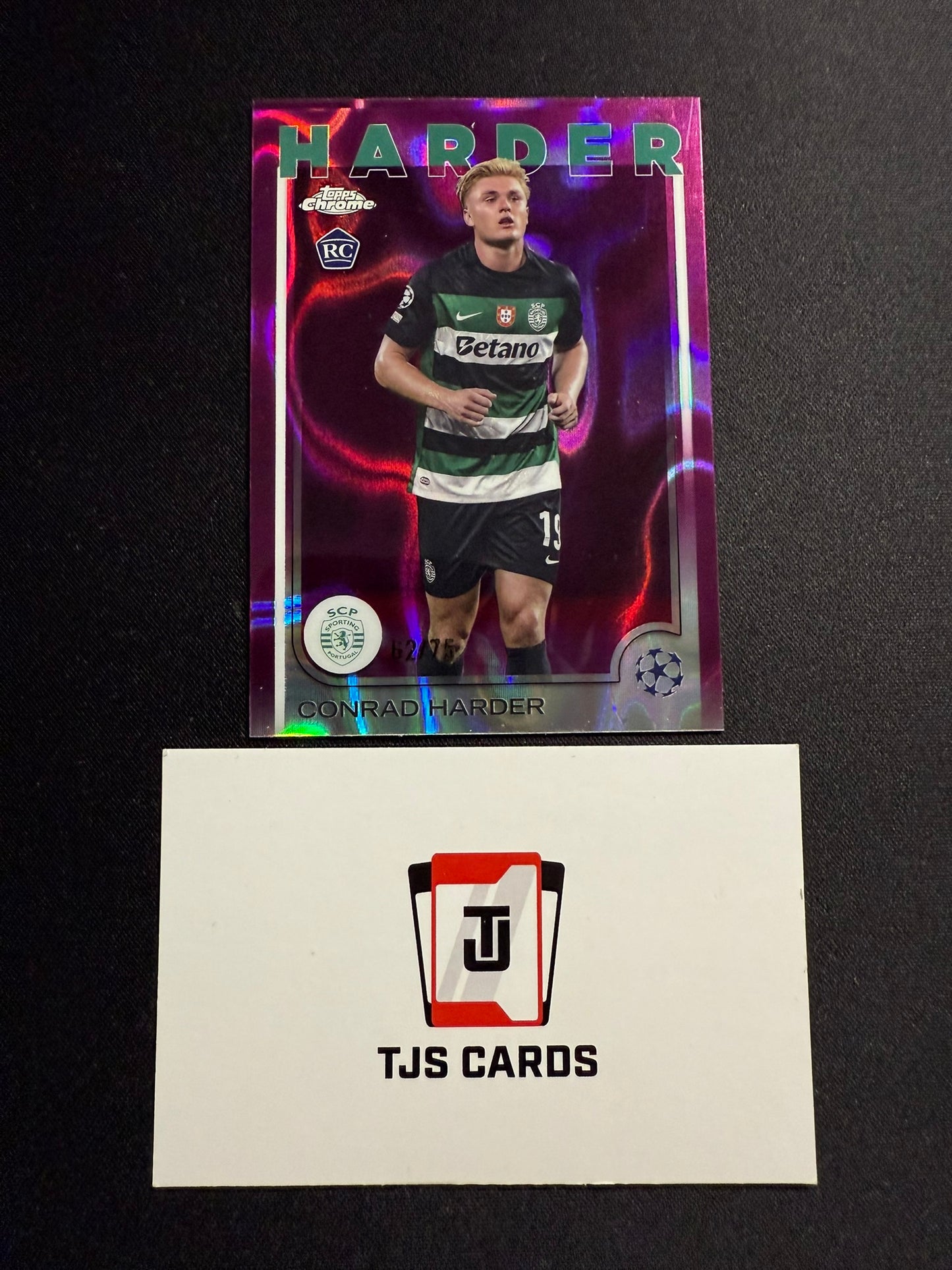 Conrad Harder - Rookie Magenta Lava /75 - TOPPS Chrome UCC 2024/25