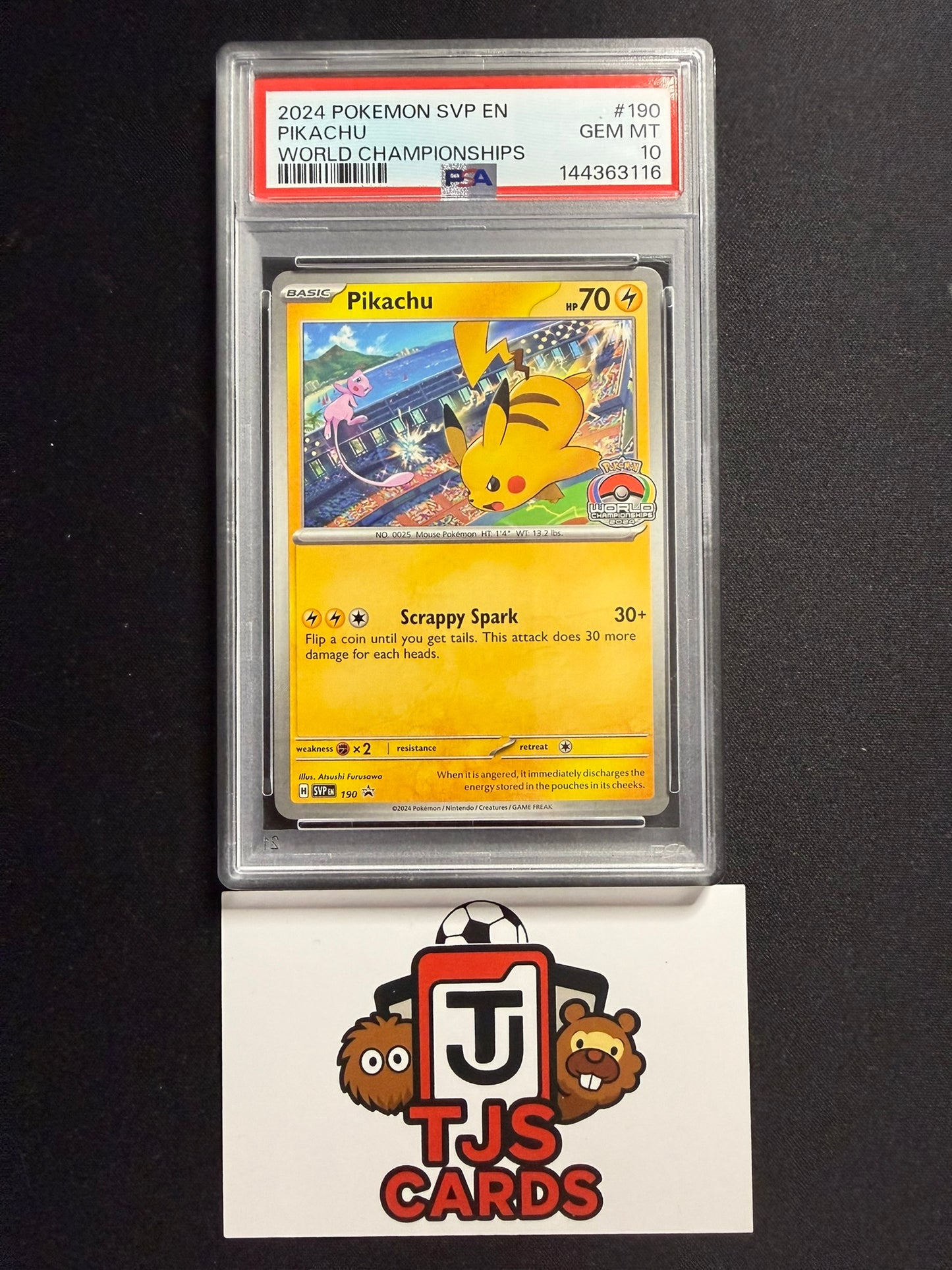 Pikachu - PSA 10 - World Championships Promo SVP 190 - Pokemon