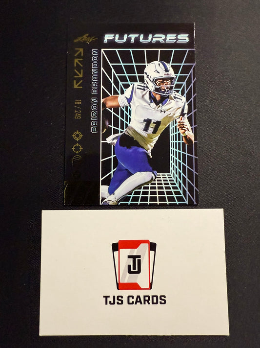 Faizon Brandon - Gold /249 - Leaf Futures 2024
