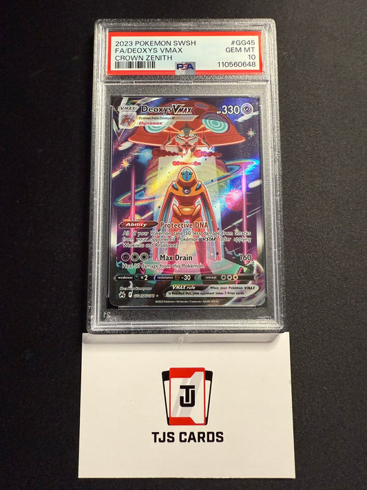Deoxys VMAX - PSA 10 - Crown Zenith GG45/GG70 - Pokemon