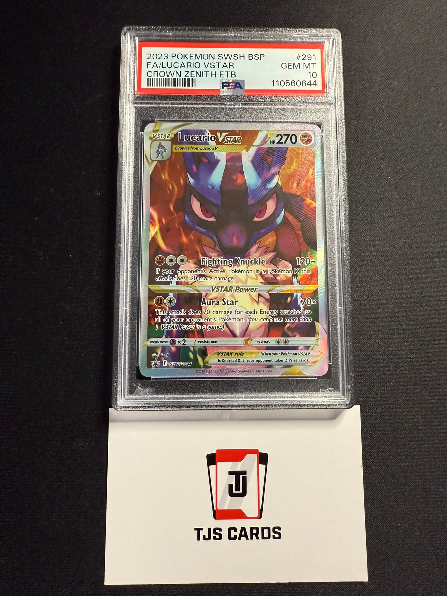 Lucario VSTAR - PSA 10 - Crown Zenith Promo SWSH291 - Pokemon