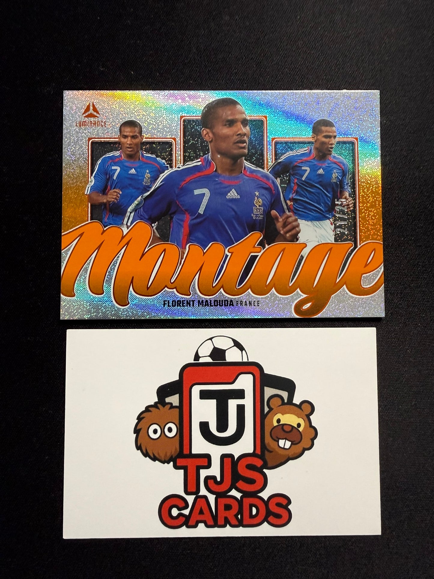 Florent Malouda - Orange Montage /25 - Panini Luminance France 2026