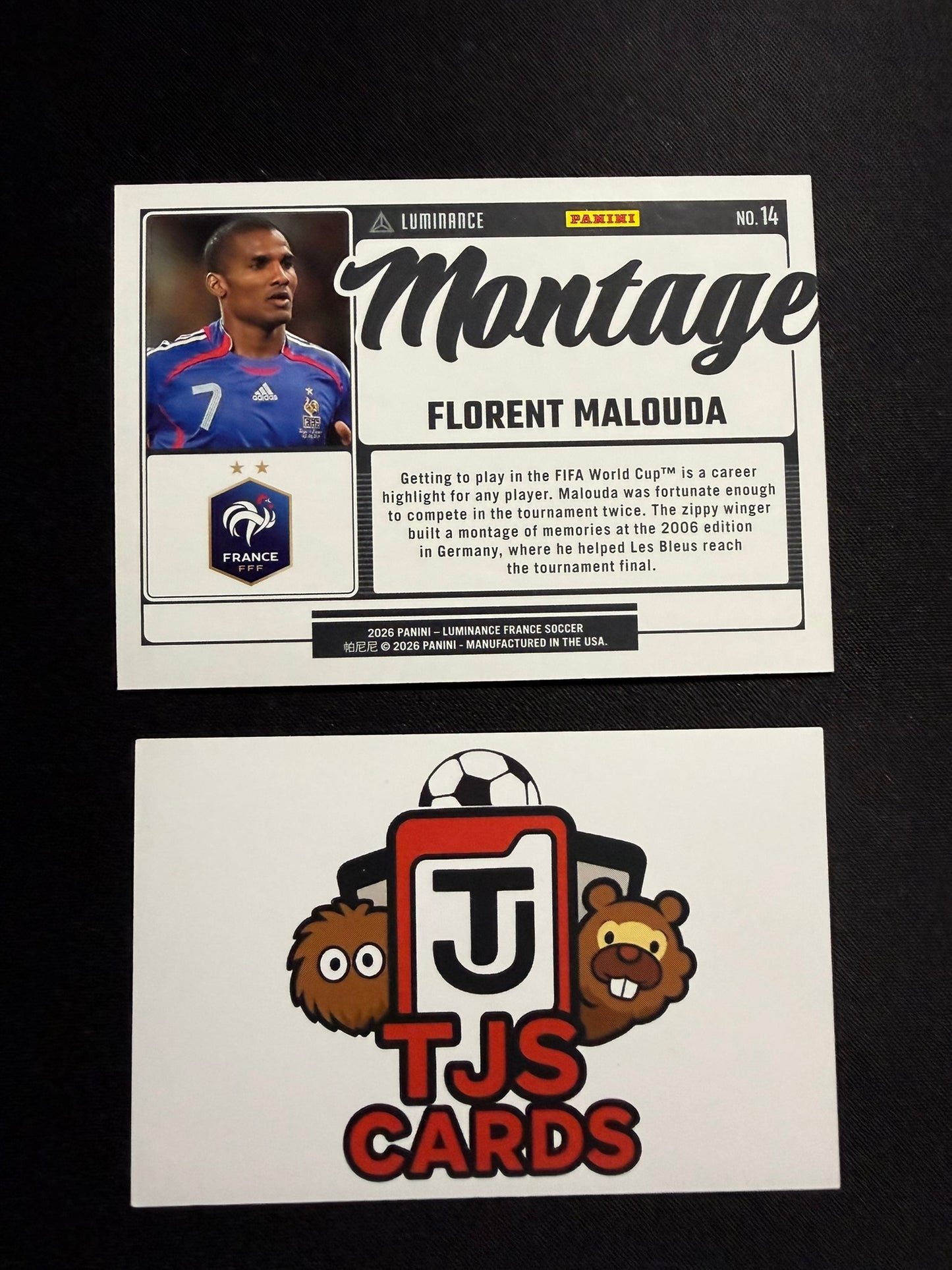 Florent Malouda - Orange Montage /25 - Panini Luminance France 2026