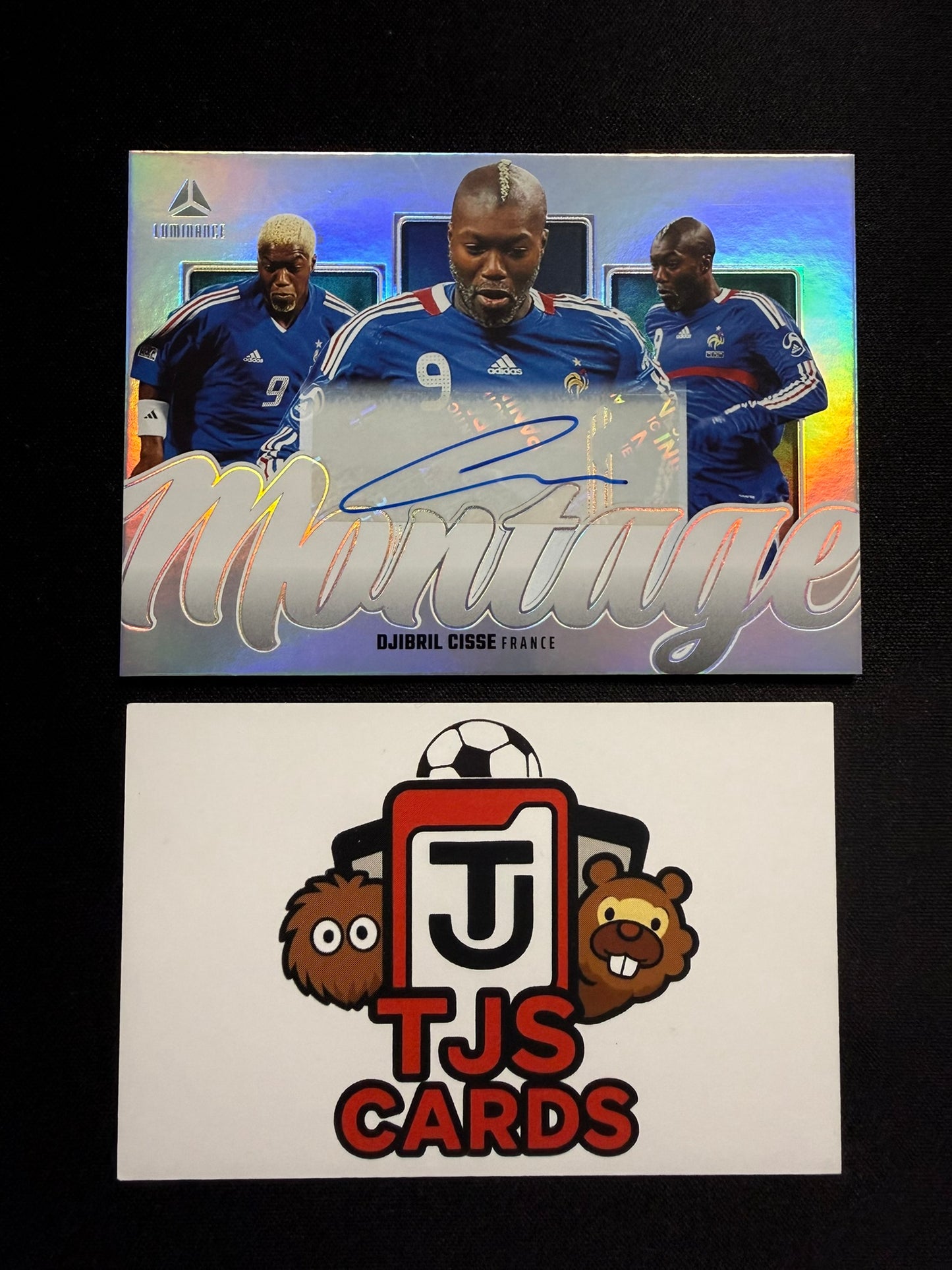 Djibril Cisse - Montage Auto - Panini Luminance France 2026