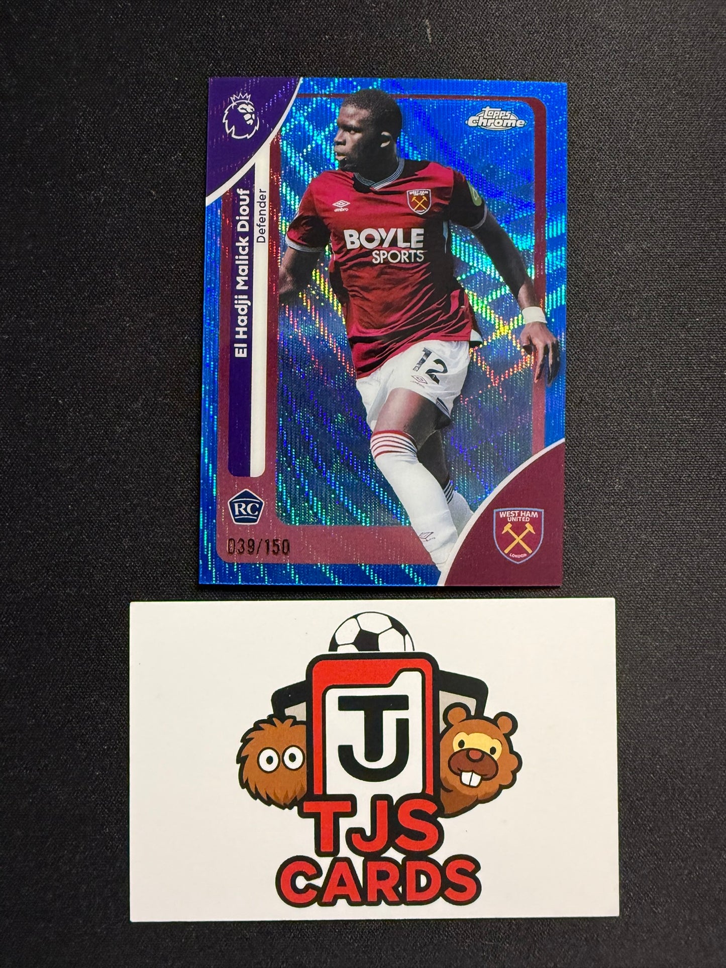 El Hadji Malick Diouf - Rookie Blue Wave /150 - TOPPS Chrome Premier League 2026