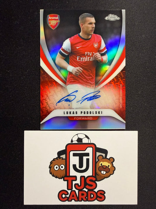 Lucas Podolski - Auto - TOPPS Chrome Arsenal 2025/26