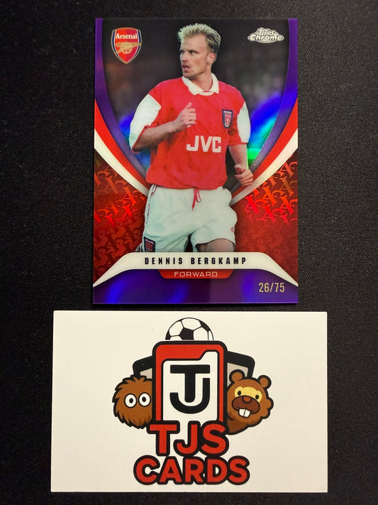 Dennis Bergkamp - Purple /75 - TOPPS Chrome Arsenal 2025/26
