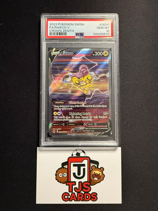 Raikou V - PSA 10 - Crown Zenith GG41/GG70 - Pokemon