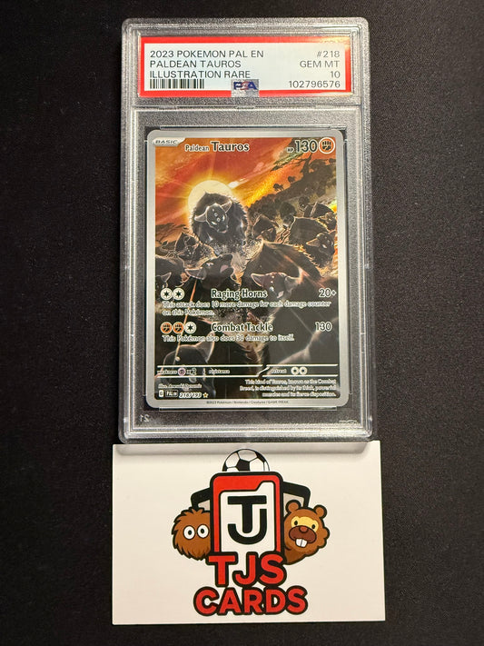 Paldean Tauros - PSA 10 - Paldea Evolved 218/193 - Pokemon