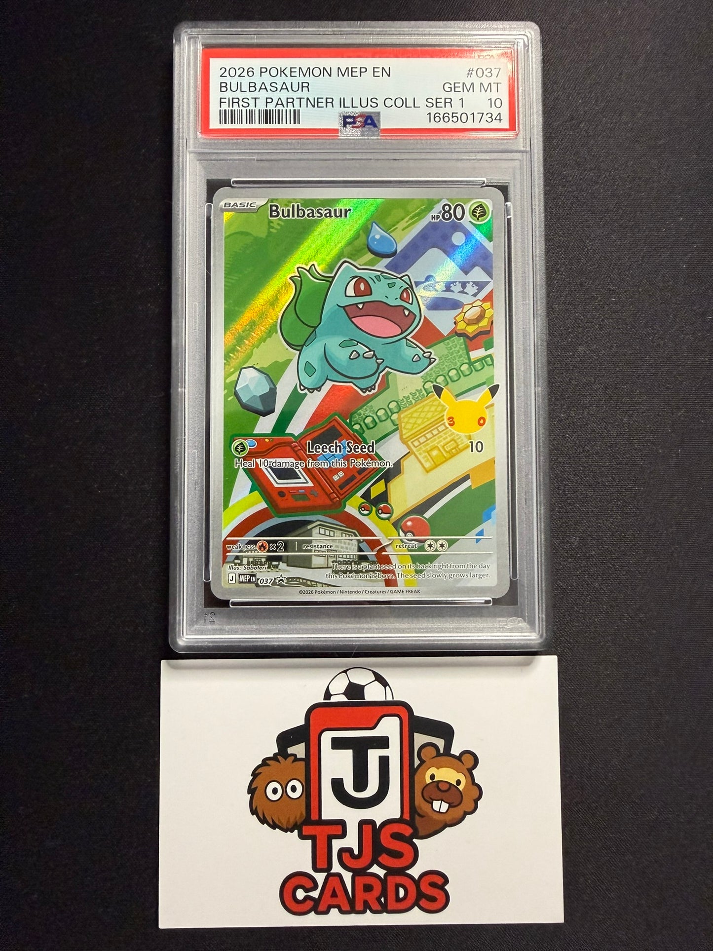 Bulbasaur - PSA 10 - First Partner Collection Black Star Promo 037 - Pokemon