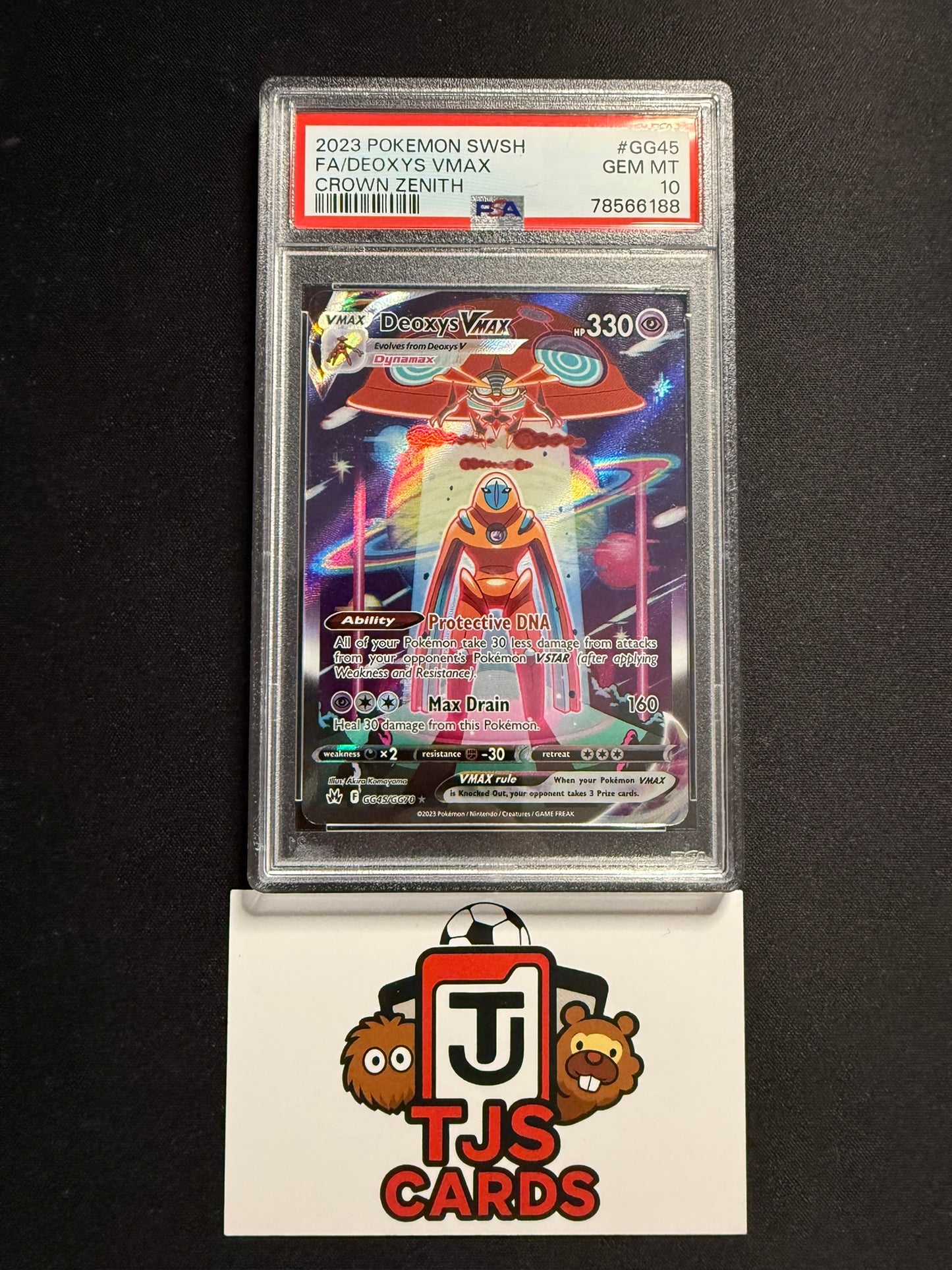 Deoxys VMAX - PSA 10 - Crown Zenith GG45/GG70 - Pokemon