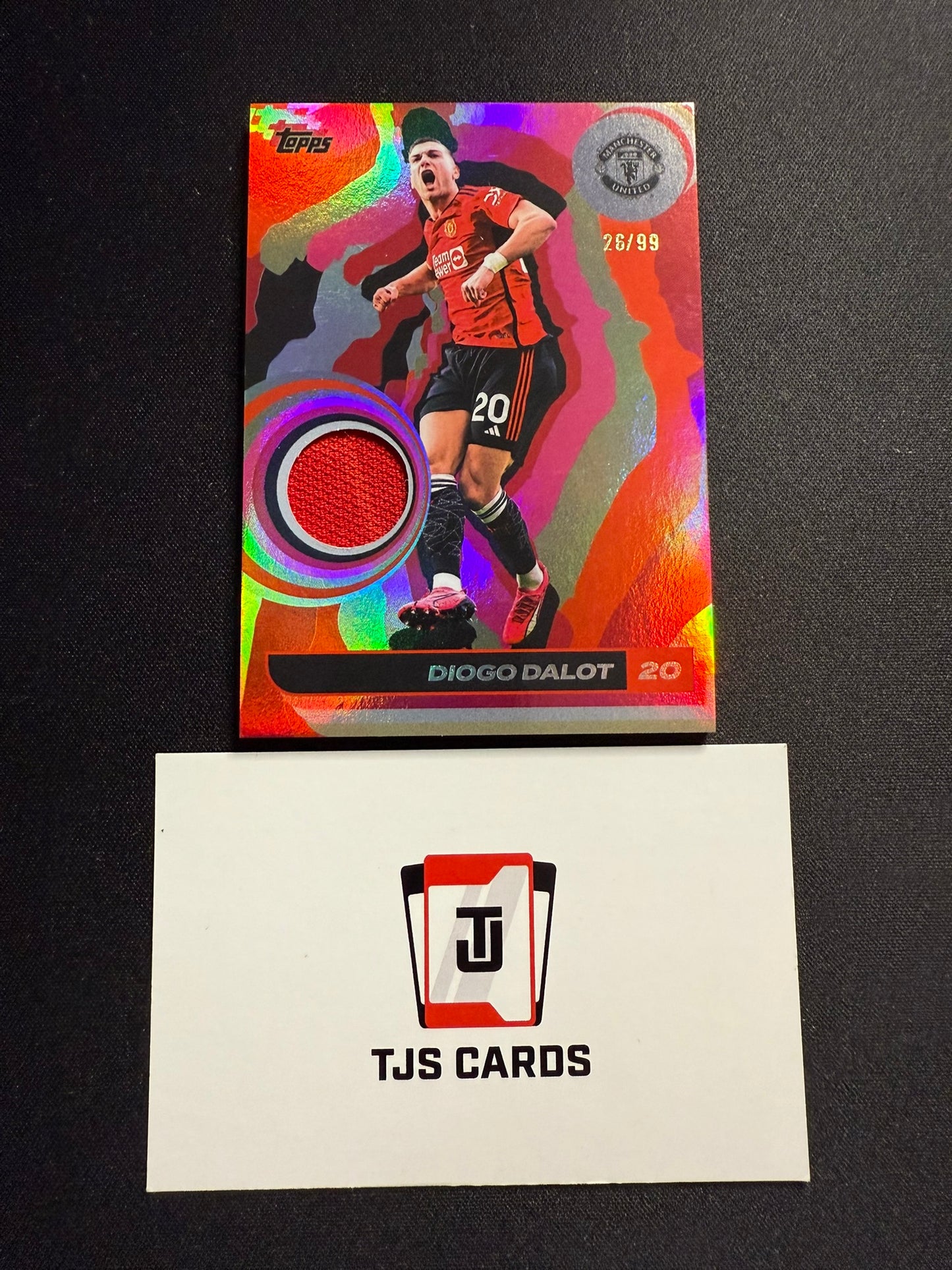 Diogo Dalot - Player-Worn Patch /99 - TOPPS Manchester United Team Set 2024/25