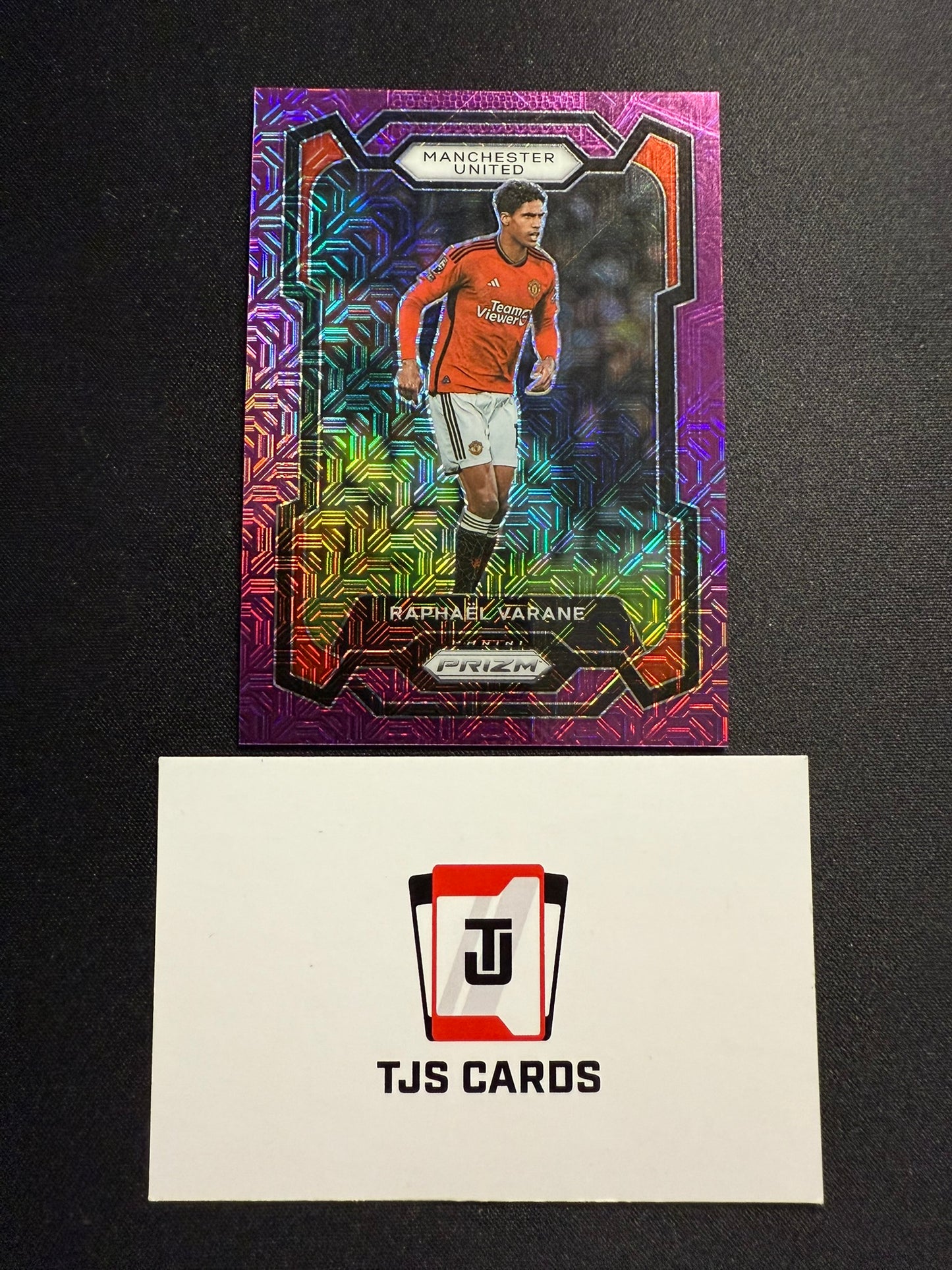 Raphael Varane - Purple Mojo /25 - Panini Prizm Premier League 2023/24