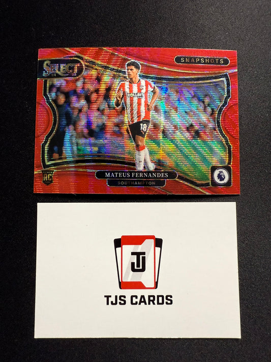 Mateus Fernandes - Red Wave Rookie Snapshots /49 - Panini Select Premier League 2024/25