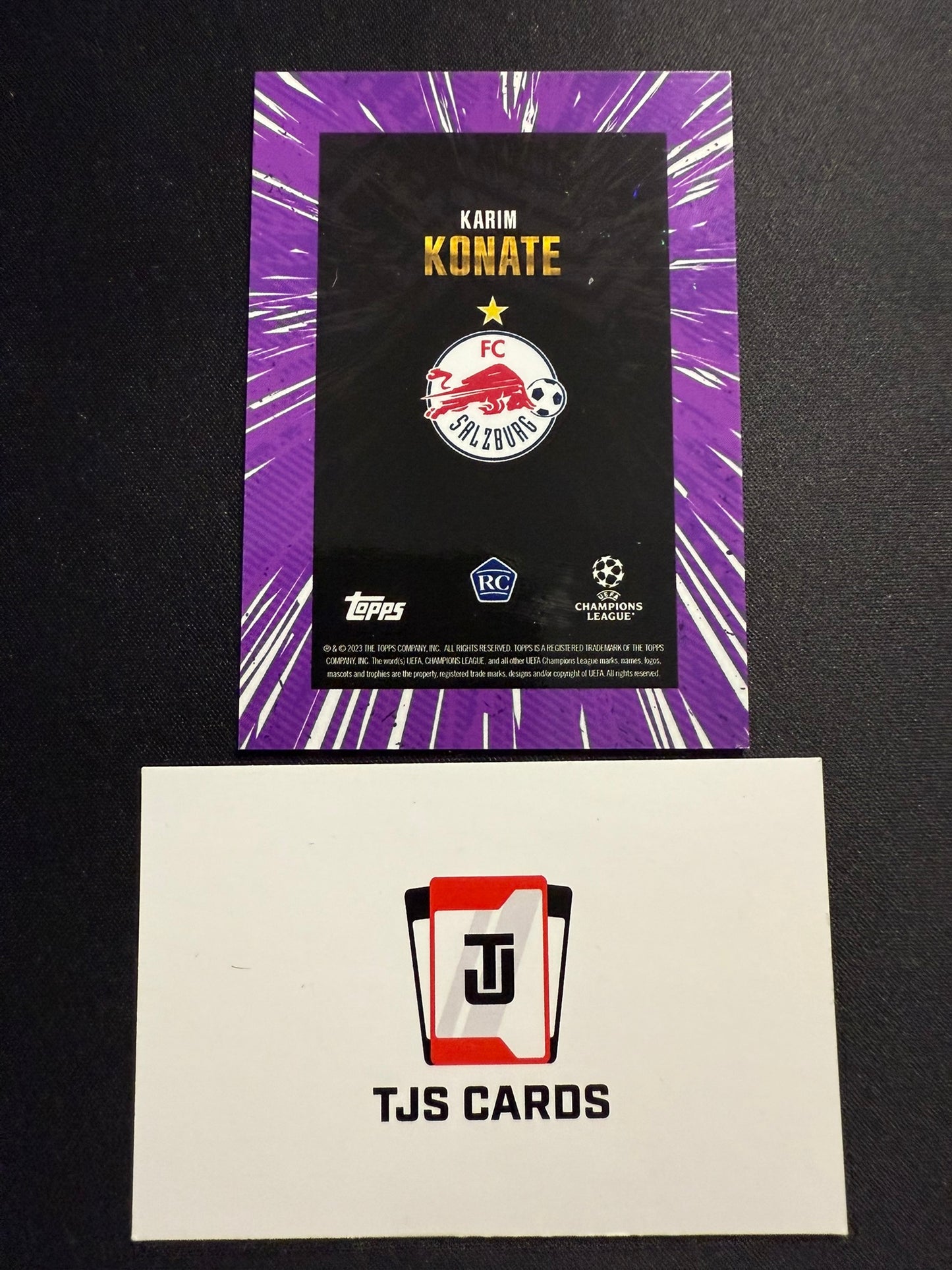 Karim Konate - Rookie Future Stars Purple /25 - TOPPS Gold UCC 2023/24