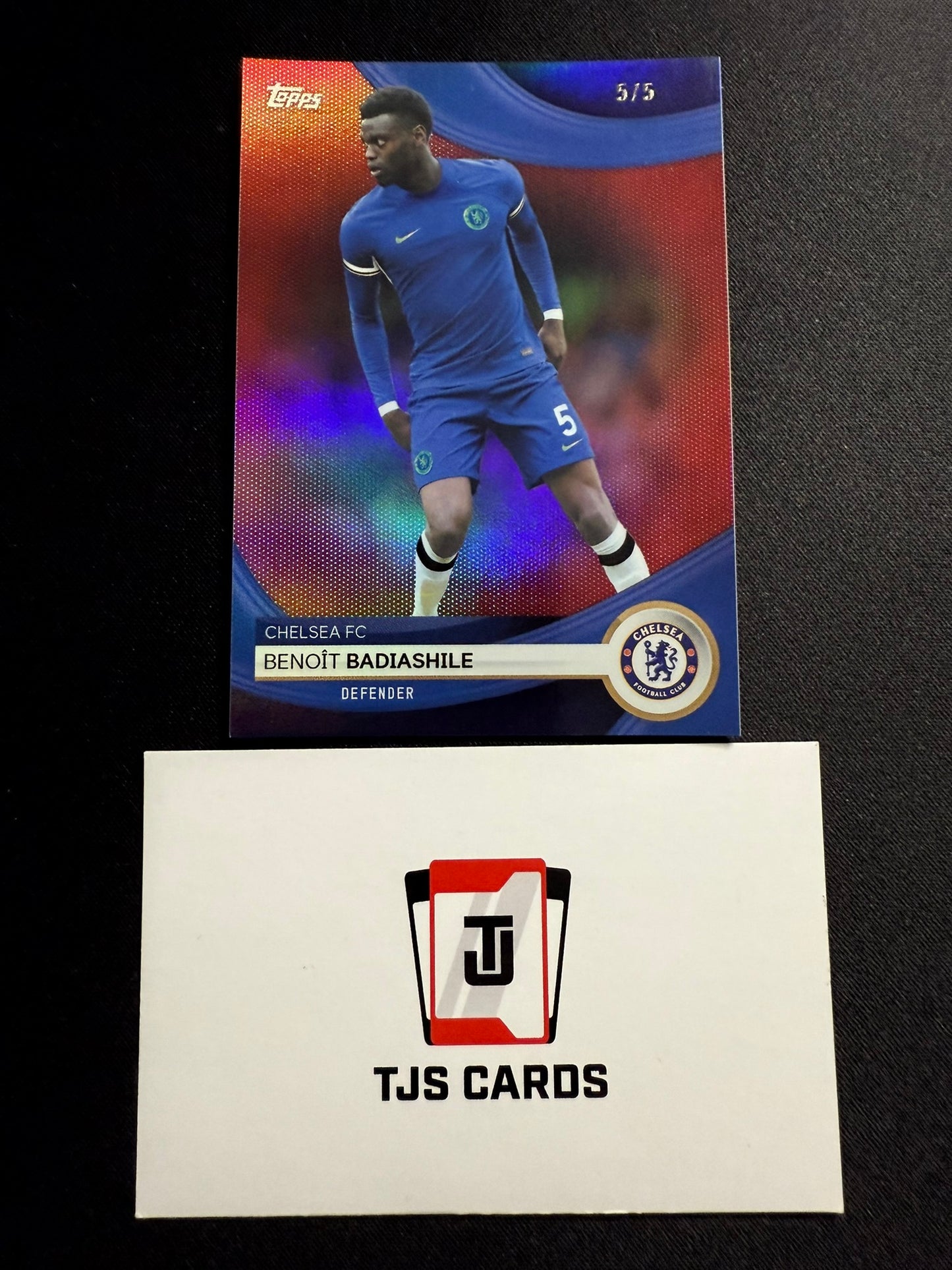Benoit Badiashile - Red /5 - TOPPS Chelsea Team Set 2023/24