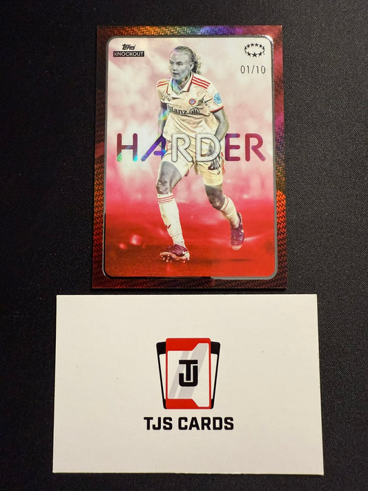 Pernille Harder - Red /10 - TOPPS UWCL Knockout 2024/25