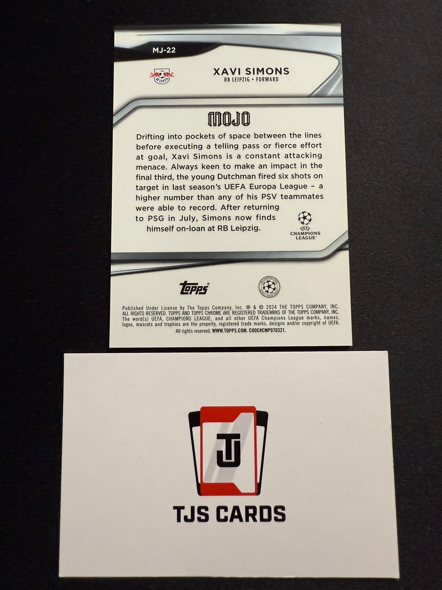 Xavi Simons - Mojo Case Hit - TOPPS UCC 2023/24