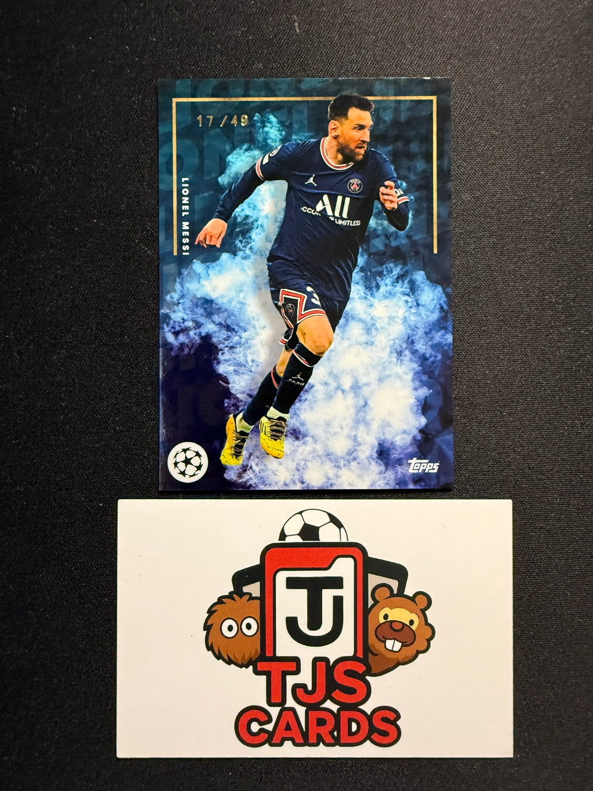 Lionel Messi - Blue /49 - TOPPS Jose Mourinho Platinum Curated Set 2022
