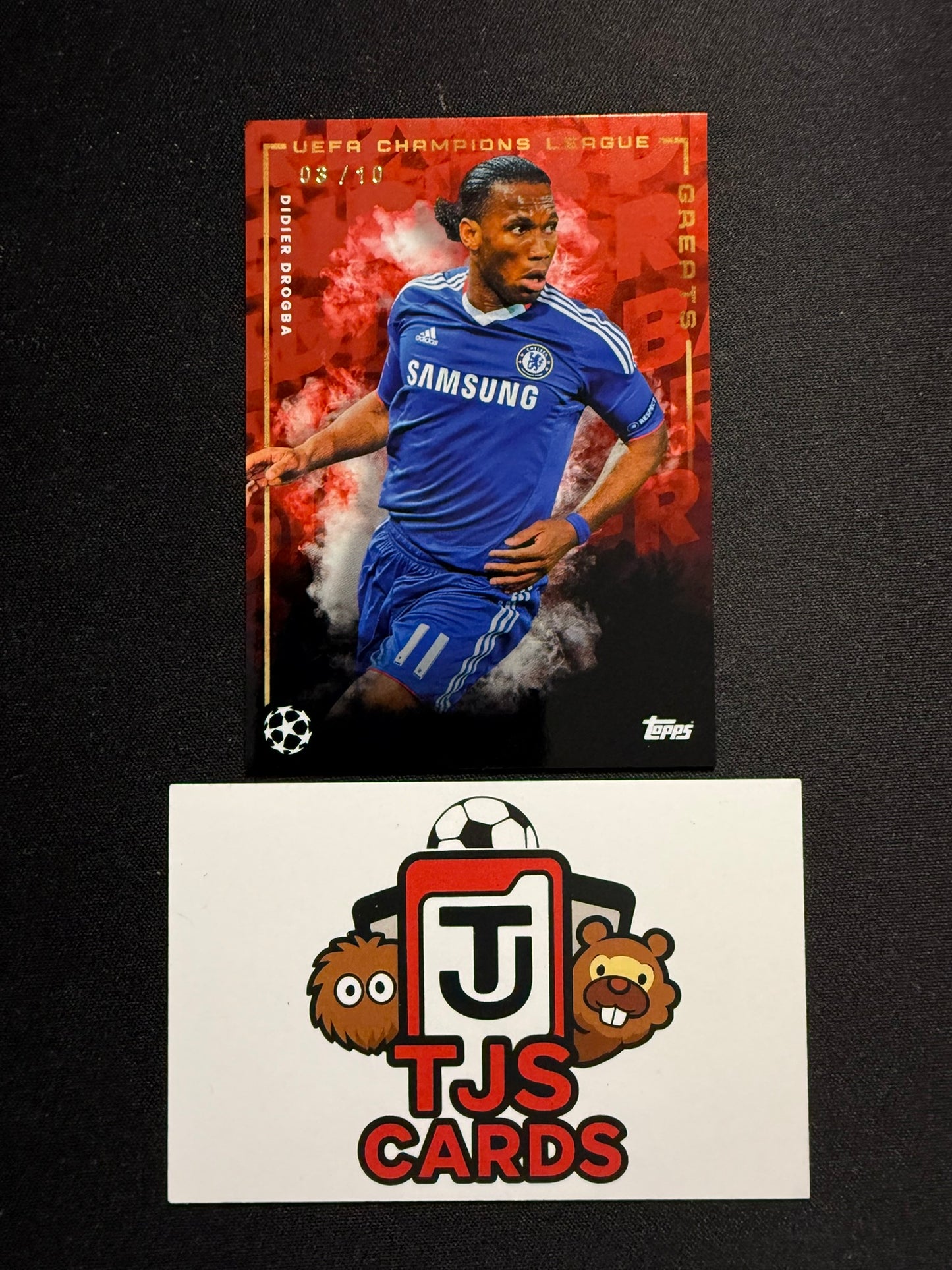 Didier Drogba - Red /10 - TOPPS Jose Mourinho Platinum Curated Set 2022