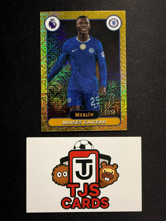 Moises Caicedo - Gold Mojo /50 - TOPPS Merlin Premier League 2026