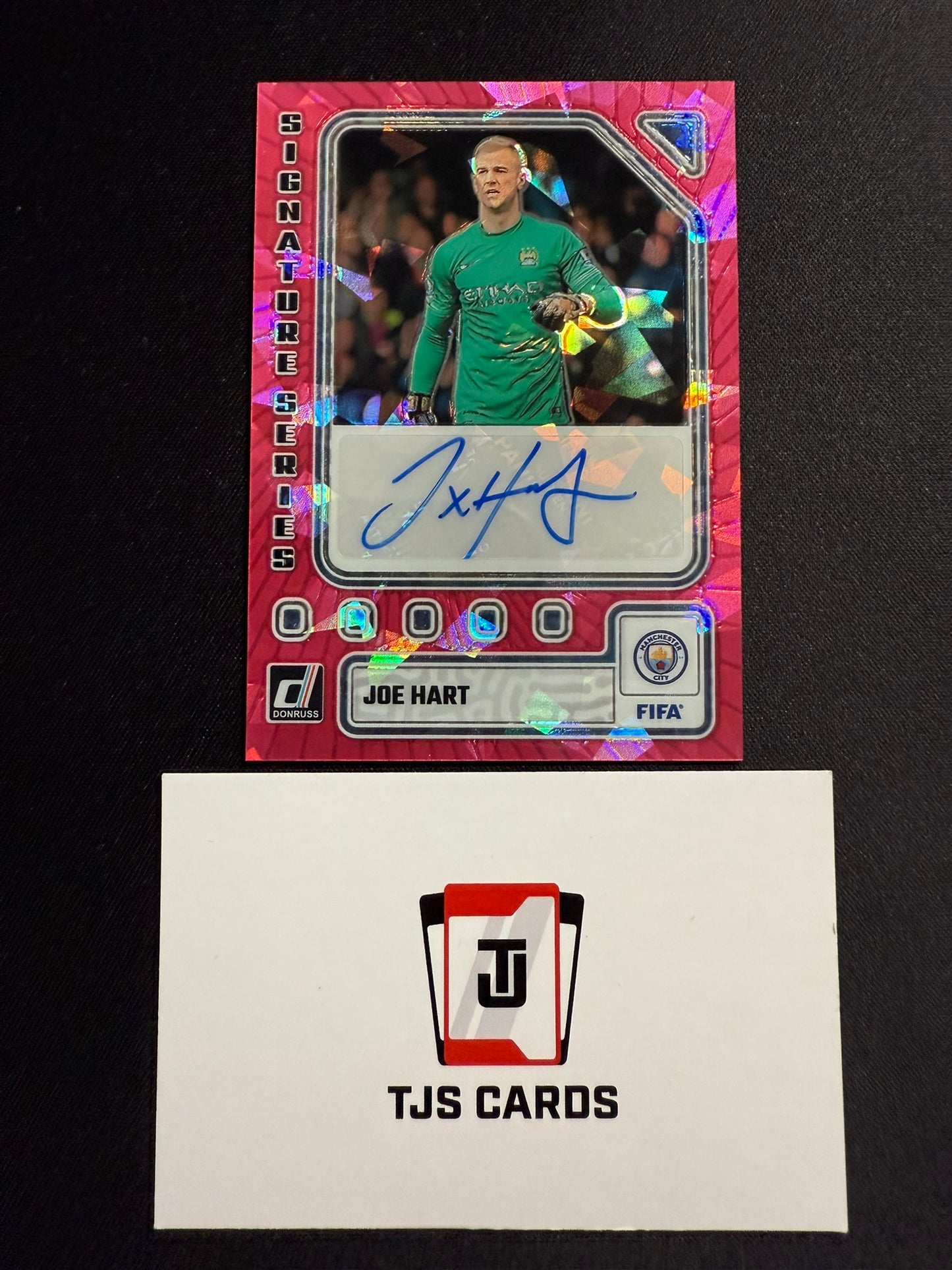 Joe Hart - Pink Cracked Ice Auto - Panini Donruss 2023/24