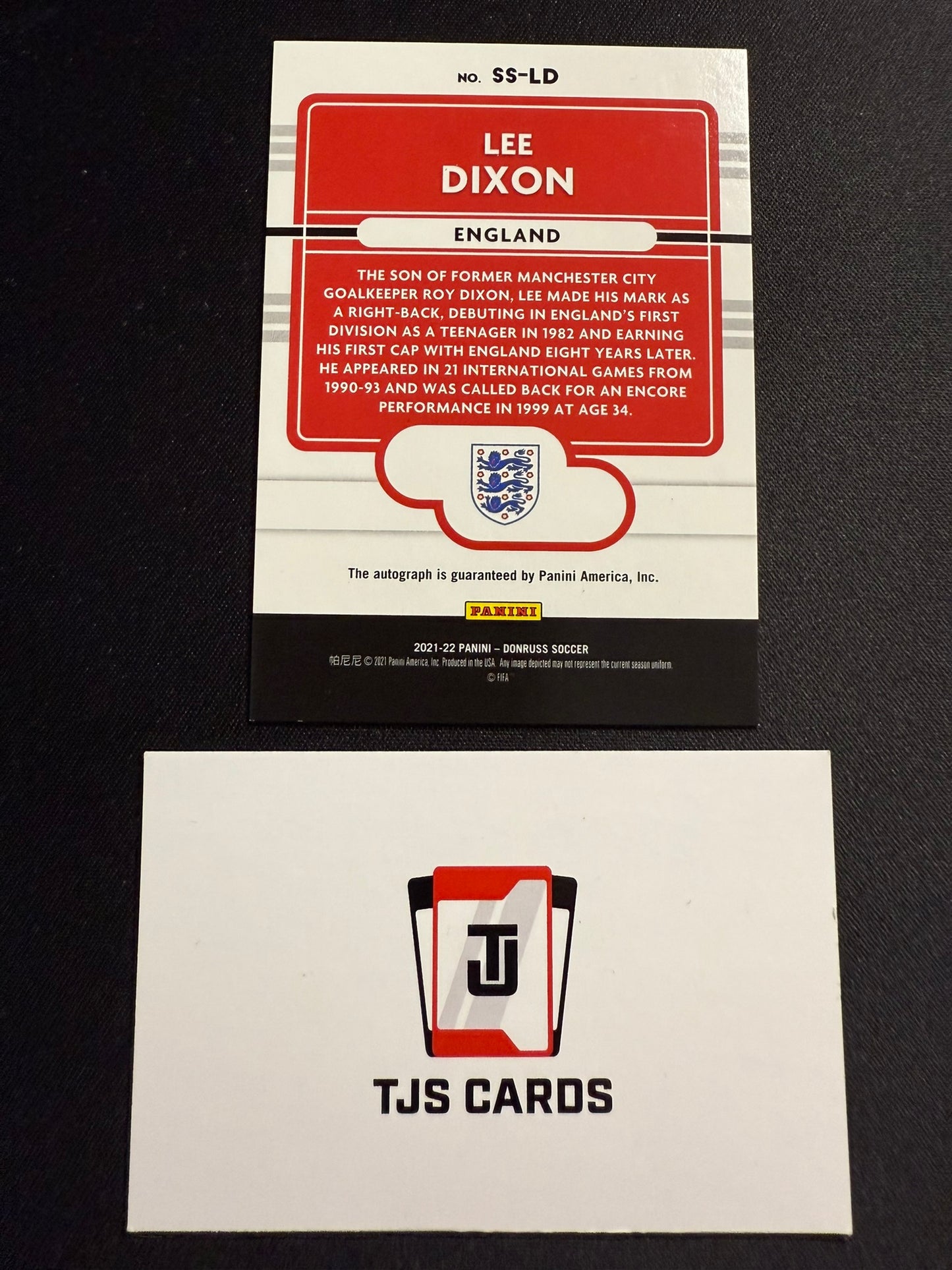 Lee Dixon - Auto - Panini Donruss 2021/22