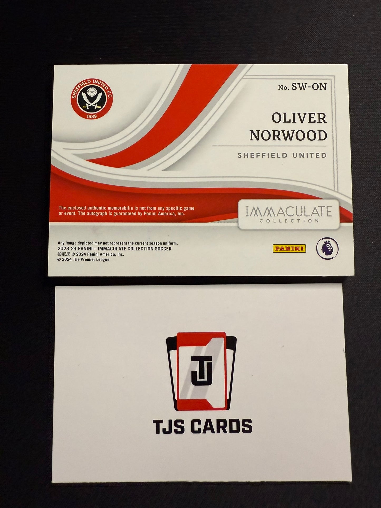 Oliver Norwood - Patch Auto /30 - Panini Immaculate 2023/24
