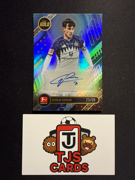 Nicolas Capaldo - Blue Auto /99 - TOPPS Gold Bundesliga 2025/26