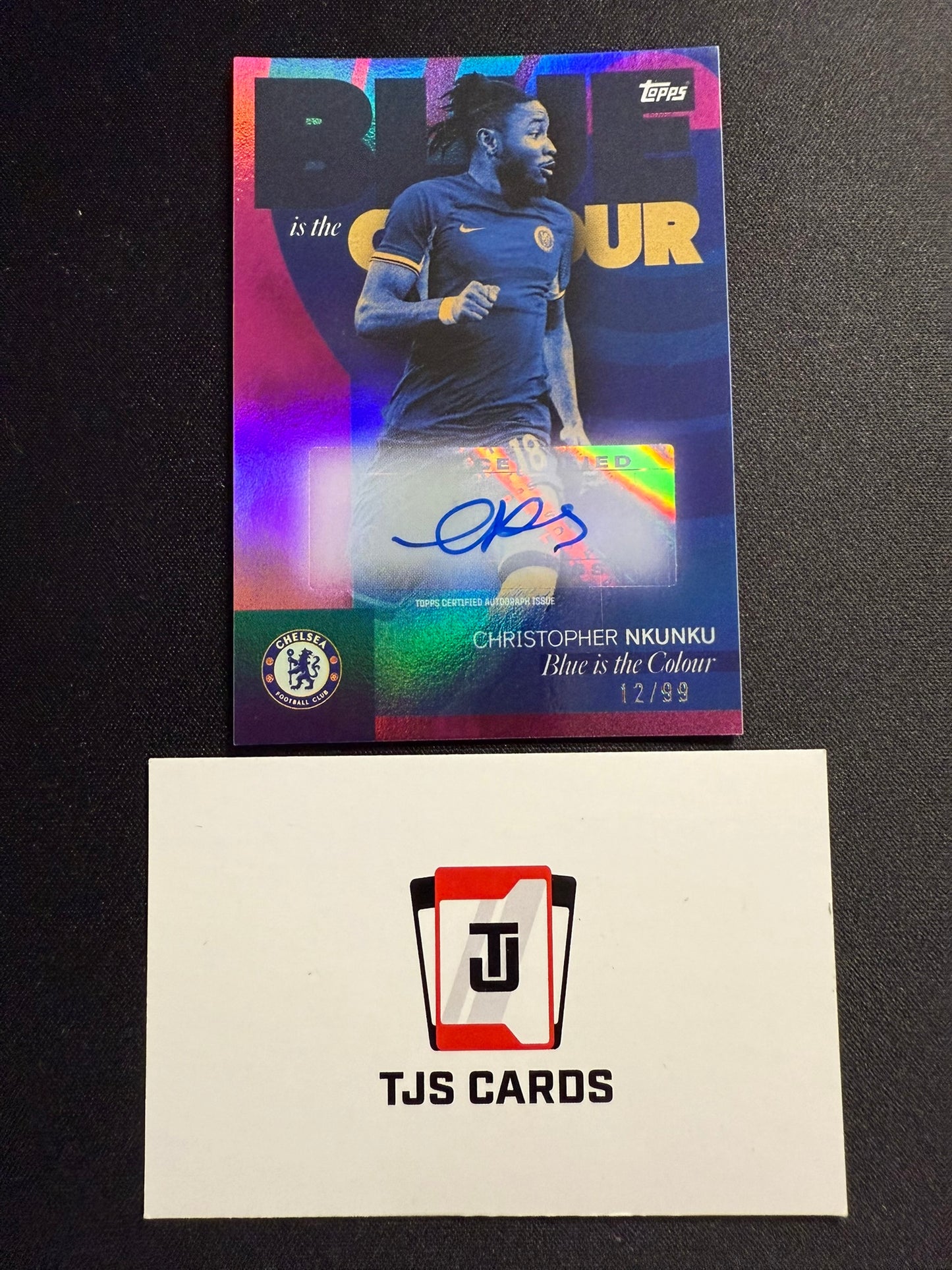 Christopher Nkunku - Pink Auto /99 - TOPPS Chelsea Team Set 2023/24