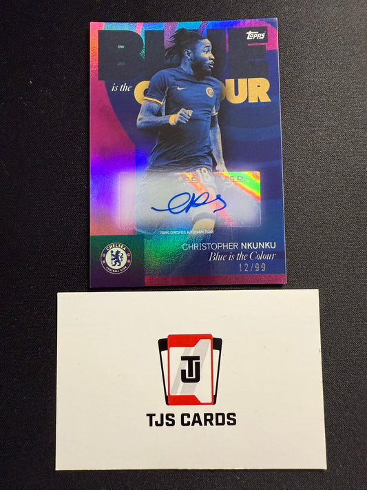 Christopher Nkunku - Pink Auto /99 - TOPPS Chelsea Team Set 2023/24