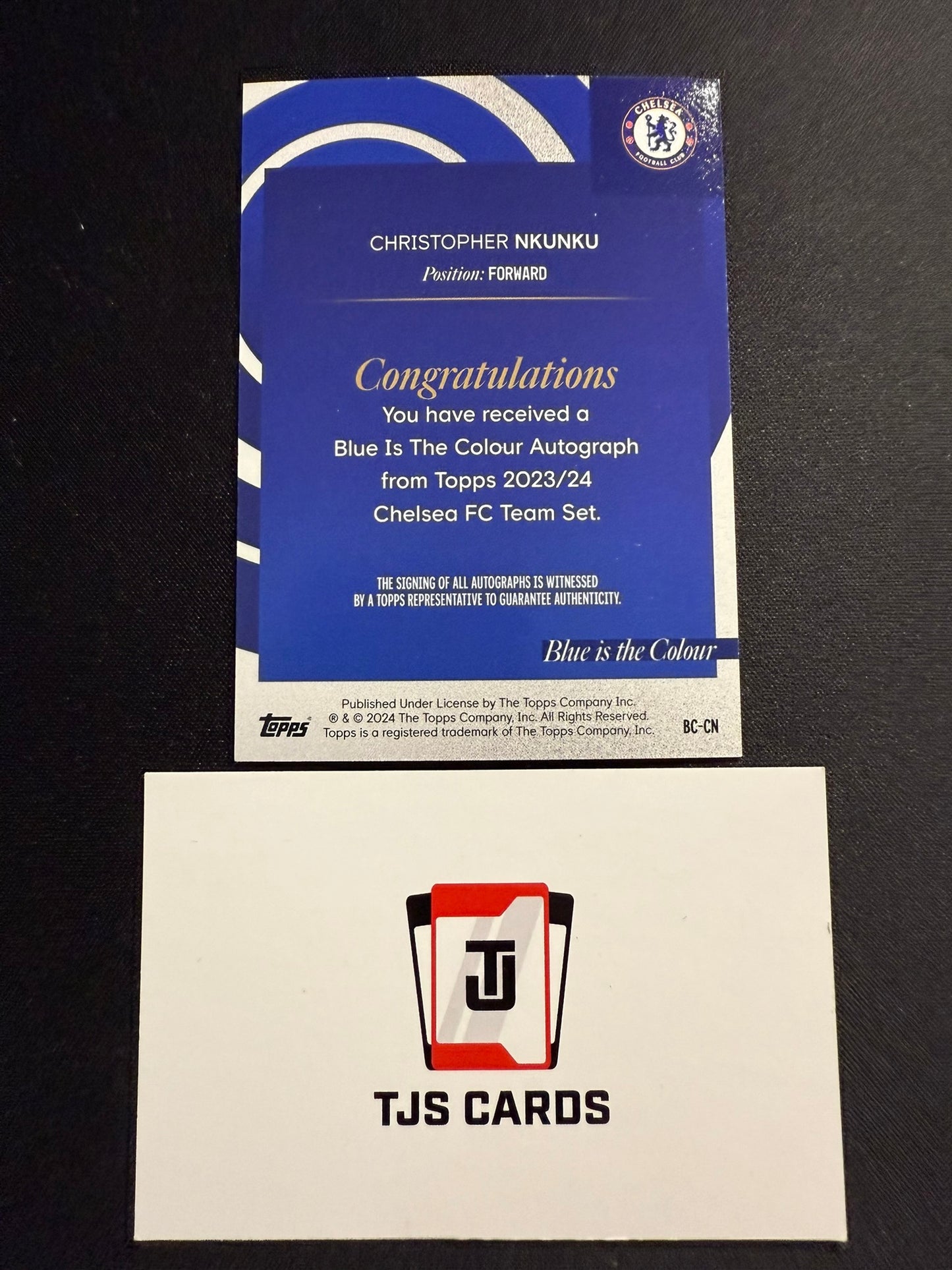 Christopher Nkunku - Pink Auto /99 - TOPPS Chelsea Team Set 2023/24