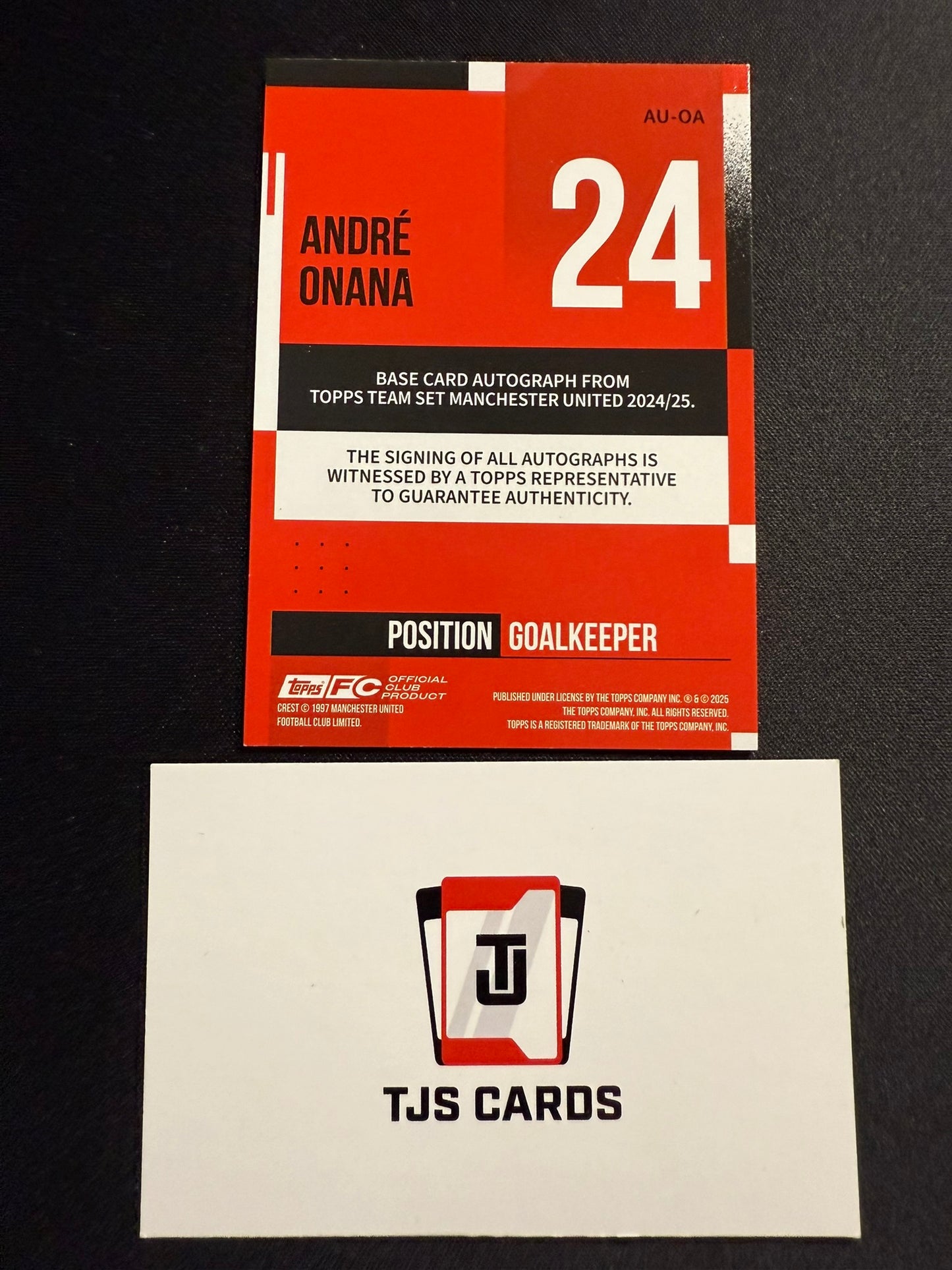 Andre Onana - Auto /250 - TOPPS Manchester United Team Set 2024/25