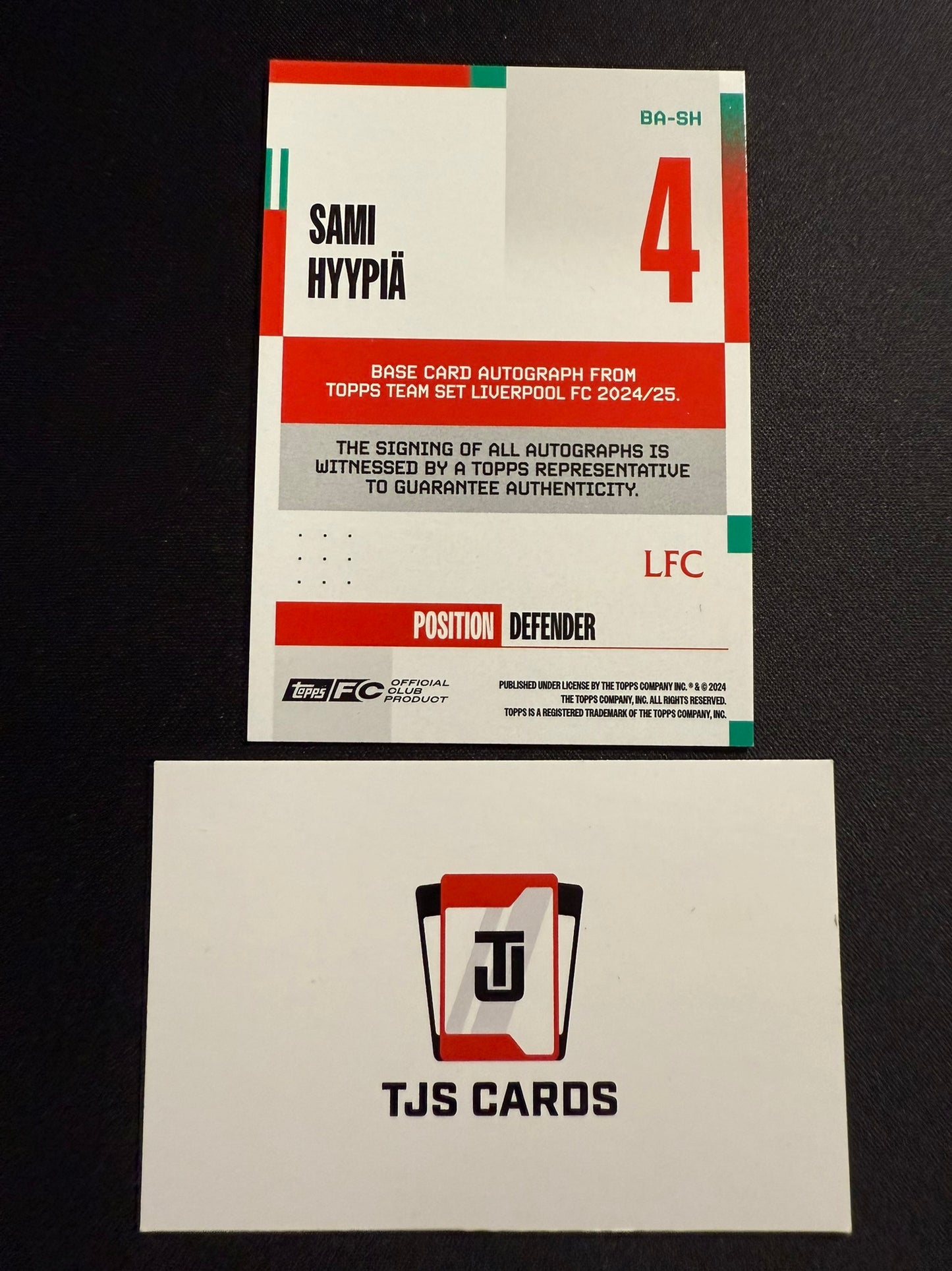 Sami Hyypia - Auto /50 - TOPPS Liverpool Team Set 2024/25