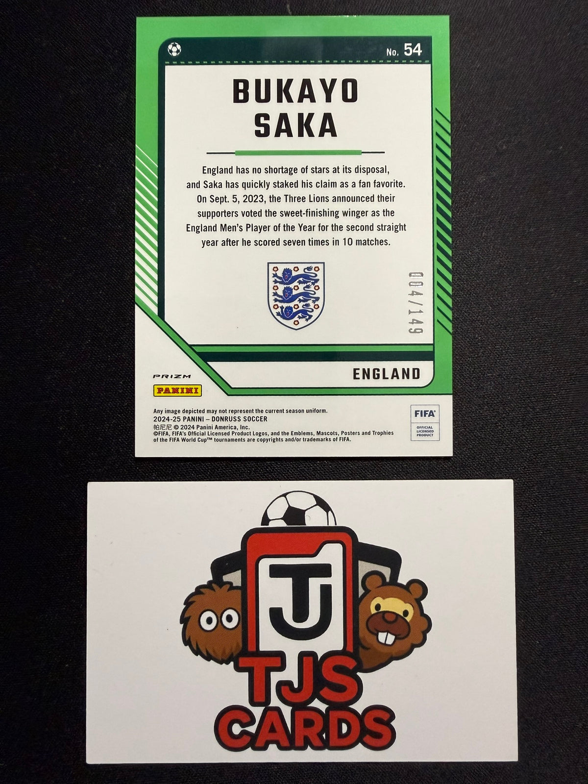 Bukayo Saka - Blue /149 - Panini Donruss 2024/25