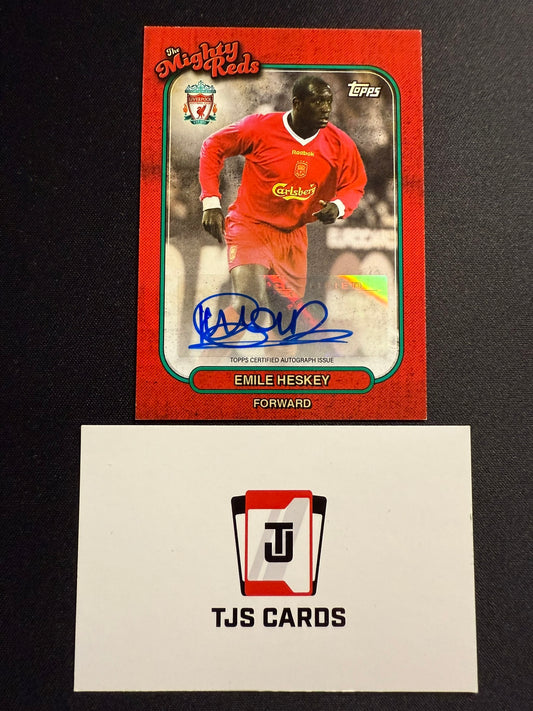 Emile Heskey - Mighty Reds Auto - TOPPS Liverpool Team Set 2023/24