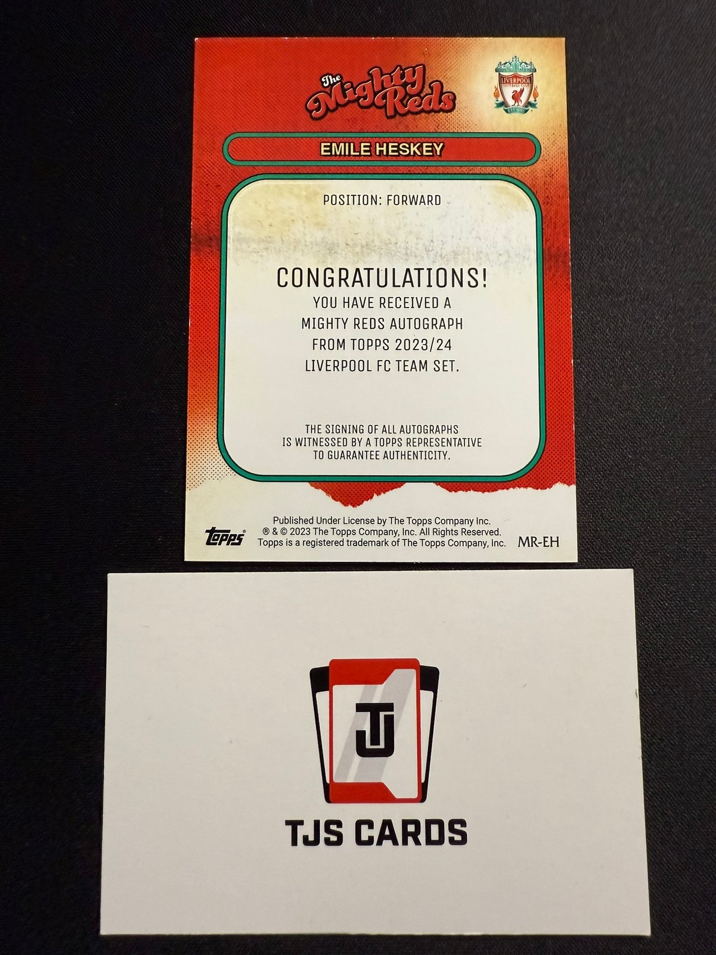 Emile Heskey - Mighty Reds Auto - TOPPS Liverpool Team Set 2023/24