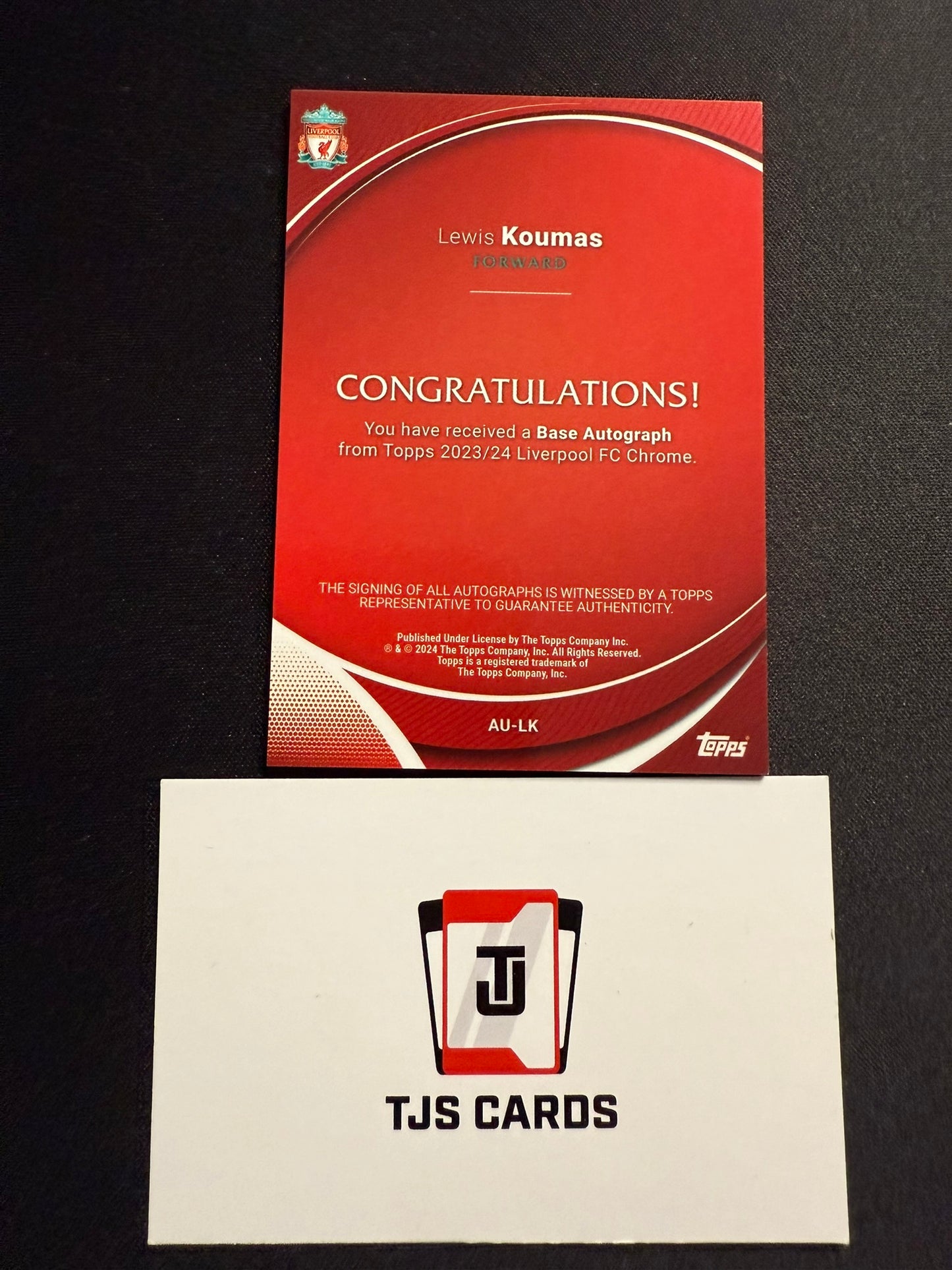 Lewis Koumas - Auto - TOPPS Liverpool Chrome 2023/24