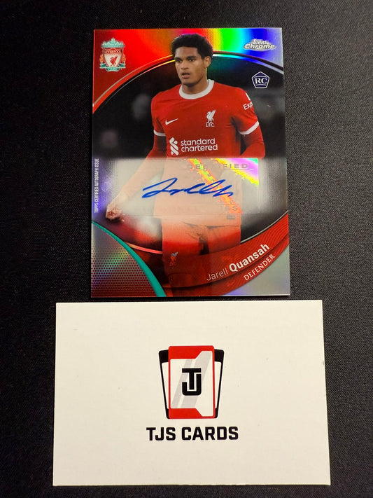 Jarell Quansah - Rookie Auto - TOPPS Liverpool Chrome 2023/24