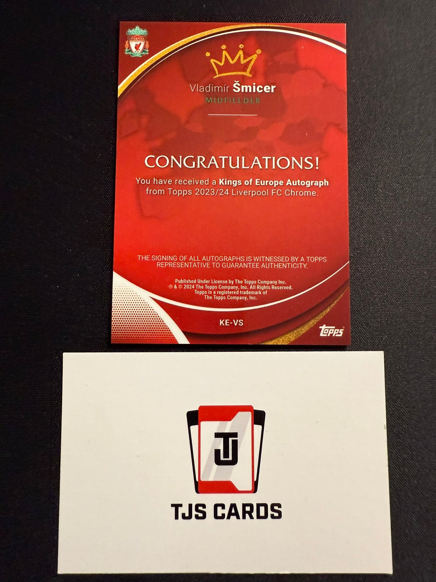 Vladimir Smicer - Kings Of Europe Auto - TOPPS Liverpool Chrome 2023/24