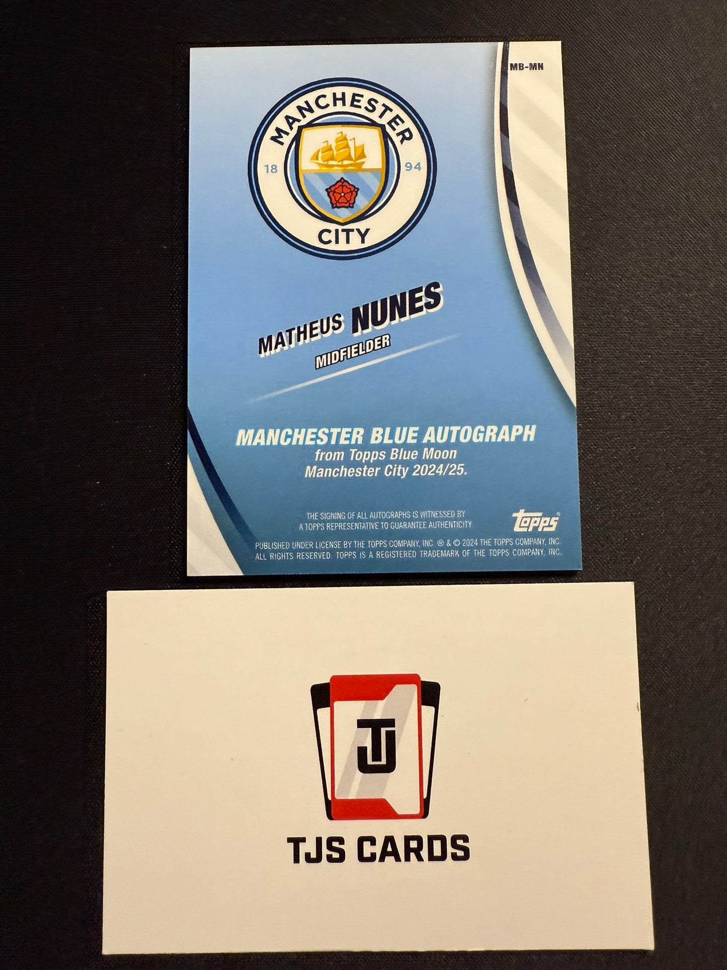 Matheus Nunes - Orange Auto /25 - TOPPS Manchester City Blue Moon 2024/25