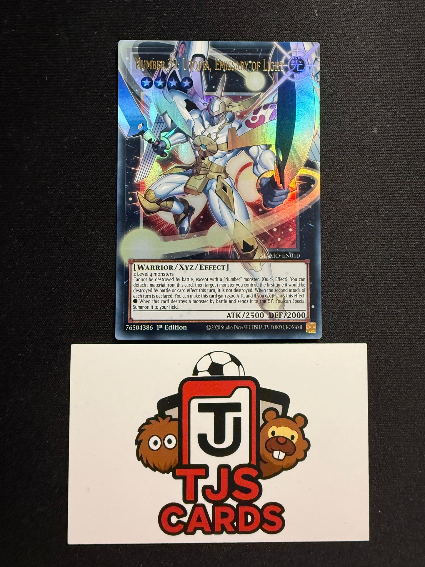Number 39: Utopia, Emissary Of Light - Overframe Ultra Rare 1st Edition MAMO-EN010 - YuGiOh