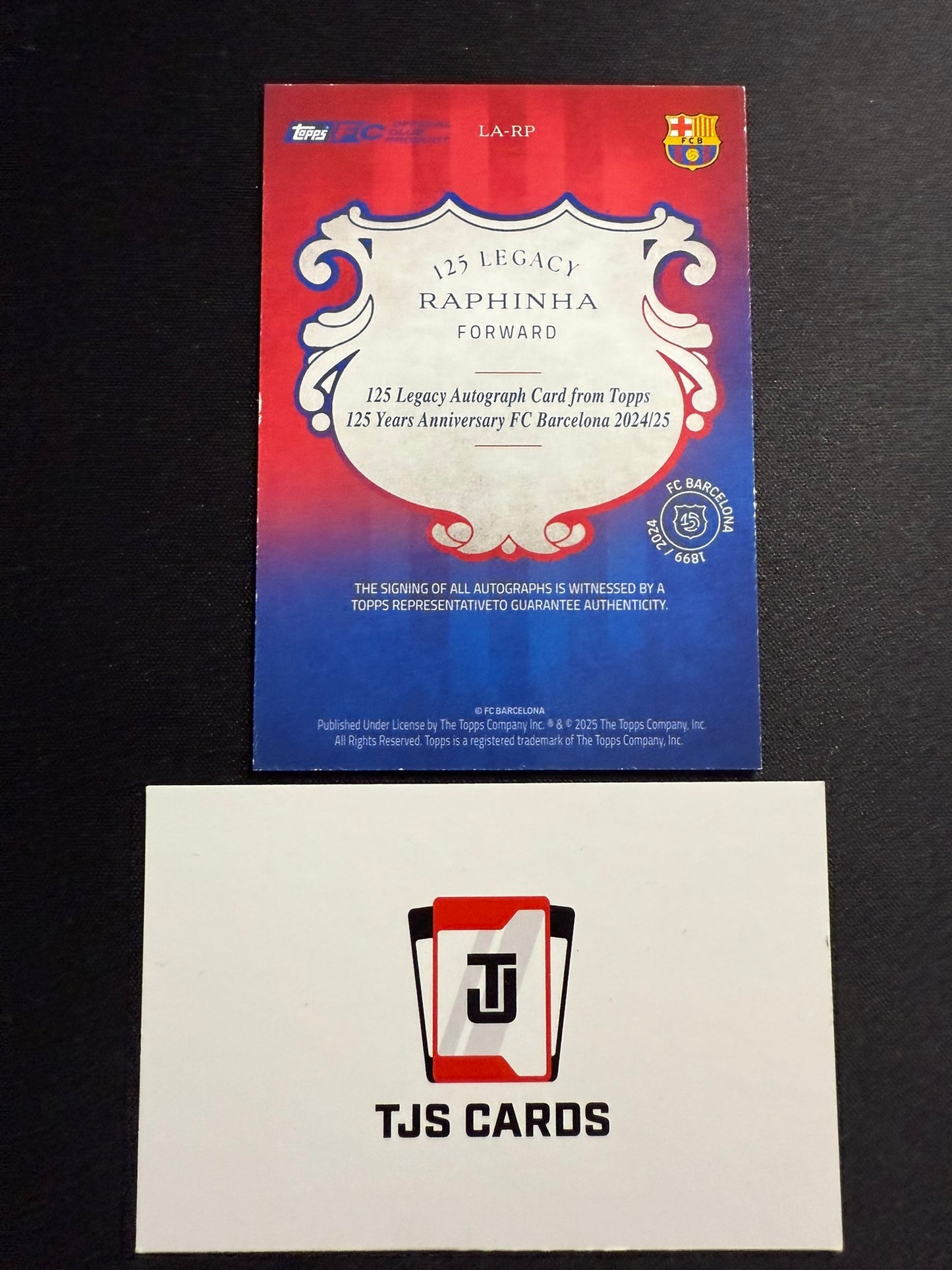 Raphinha - Auto /125 - TOPPS Barcelona 125th Anniversary 2024/25