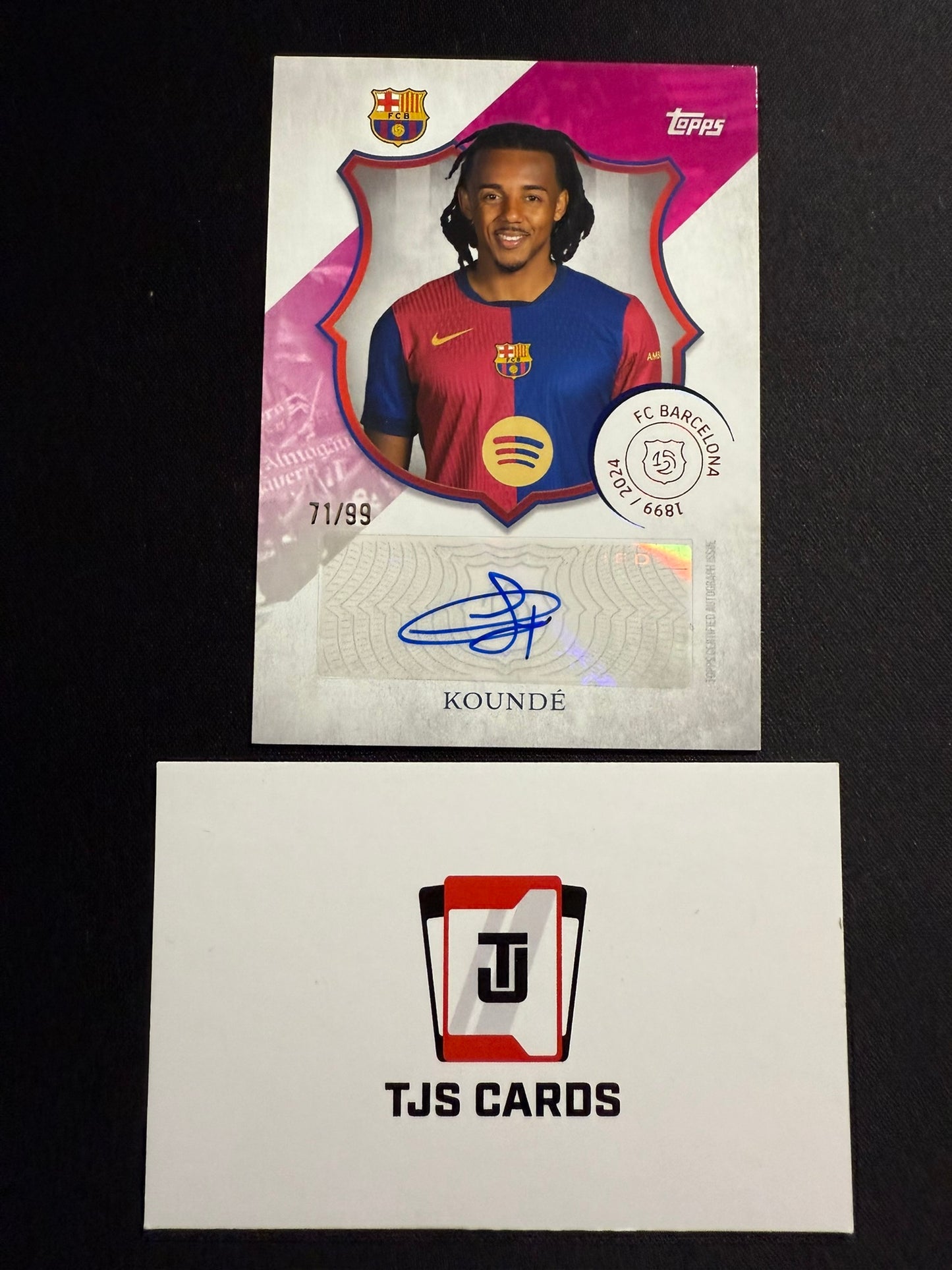 Jules Kounde - Pink Auto /99 - TOPPS Barcelona 125th Anniversary 2024/25