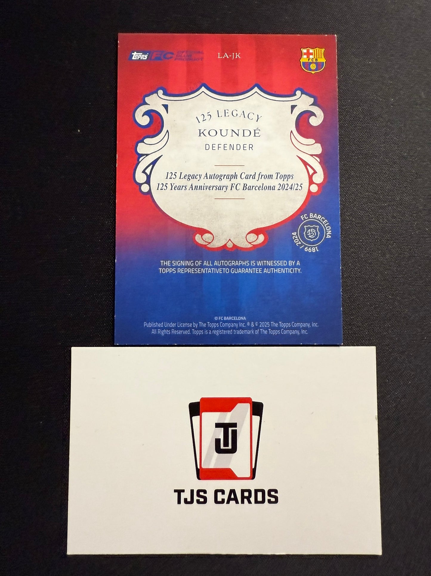 Jules Kounde - Pink Auto /99 - TOPPS Barcelona 125th Anniversary 2024/25