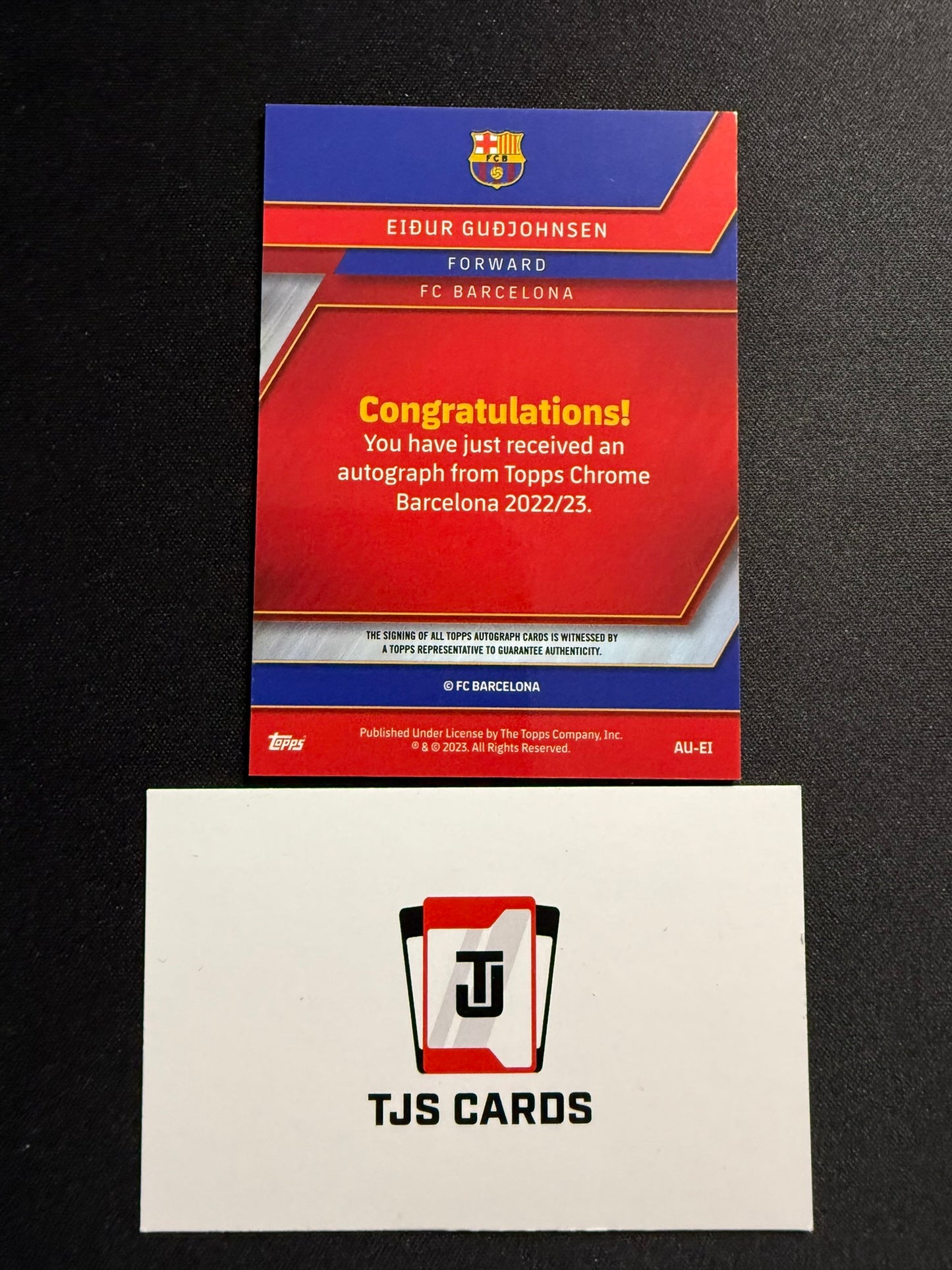 Eidur Gudjohnsen - Auto - TOPPS Chrome Barcelona 2022/23